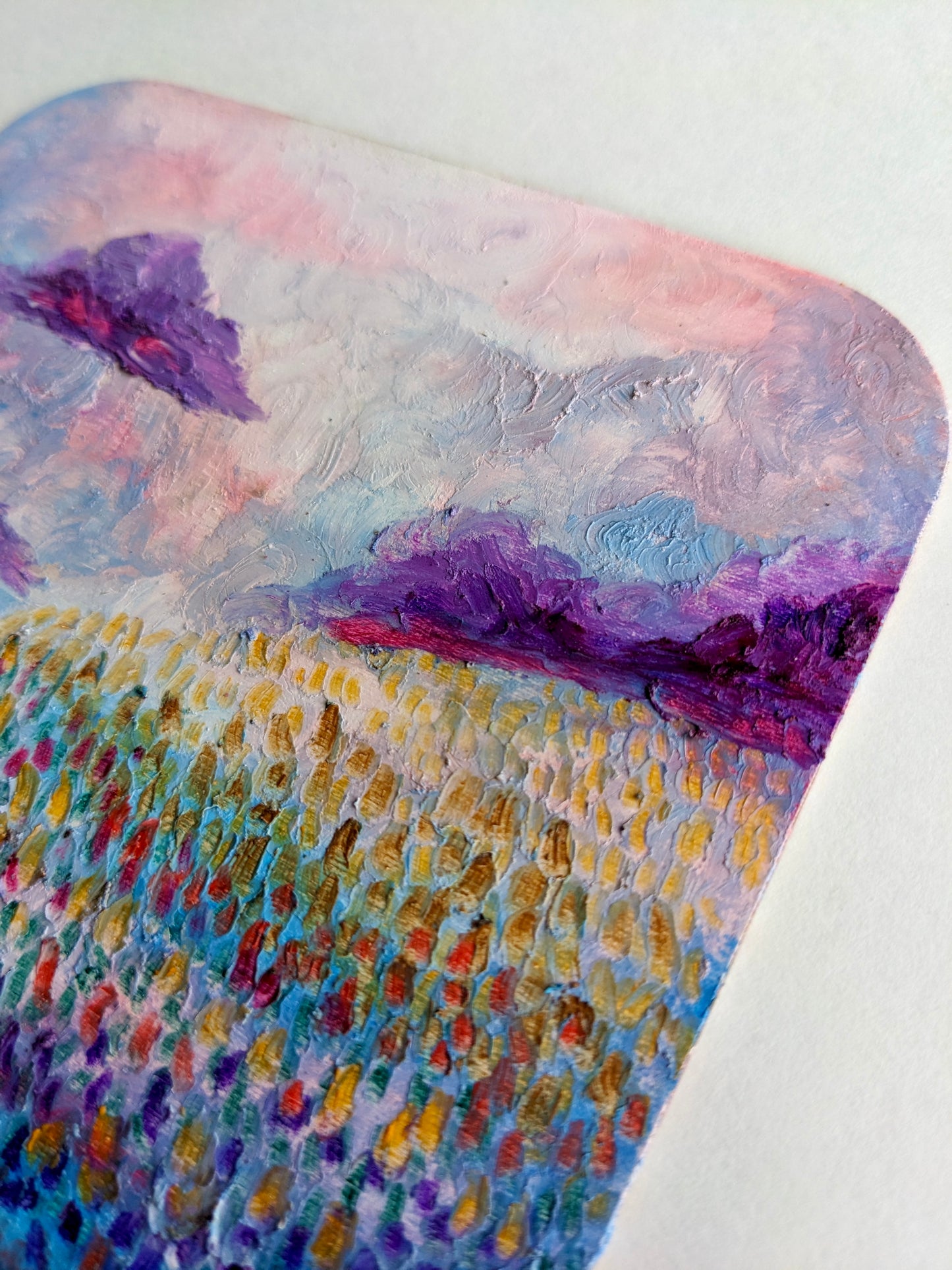 “Cotton Dreams” - 5x5 Original Oil Pastels