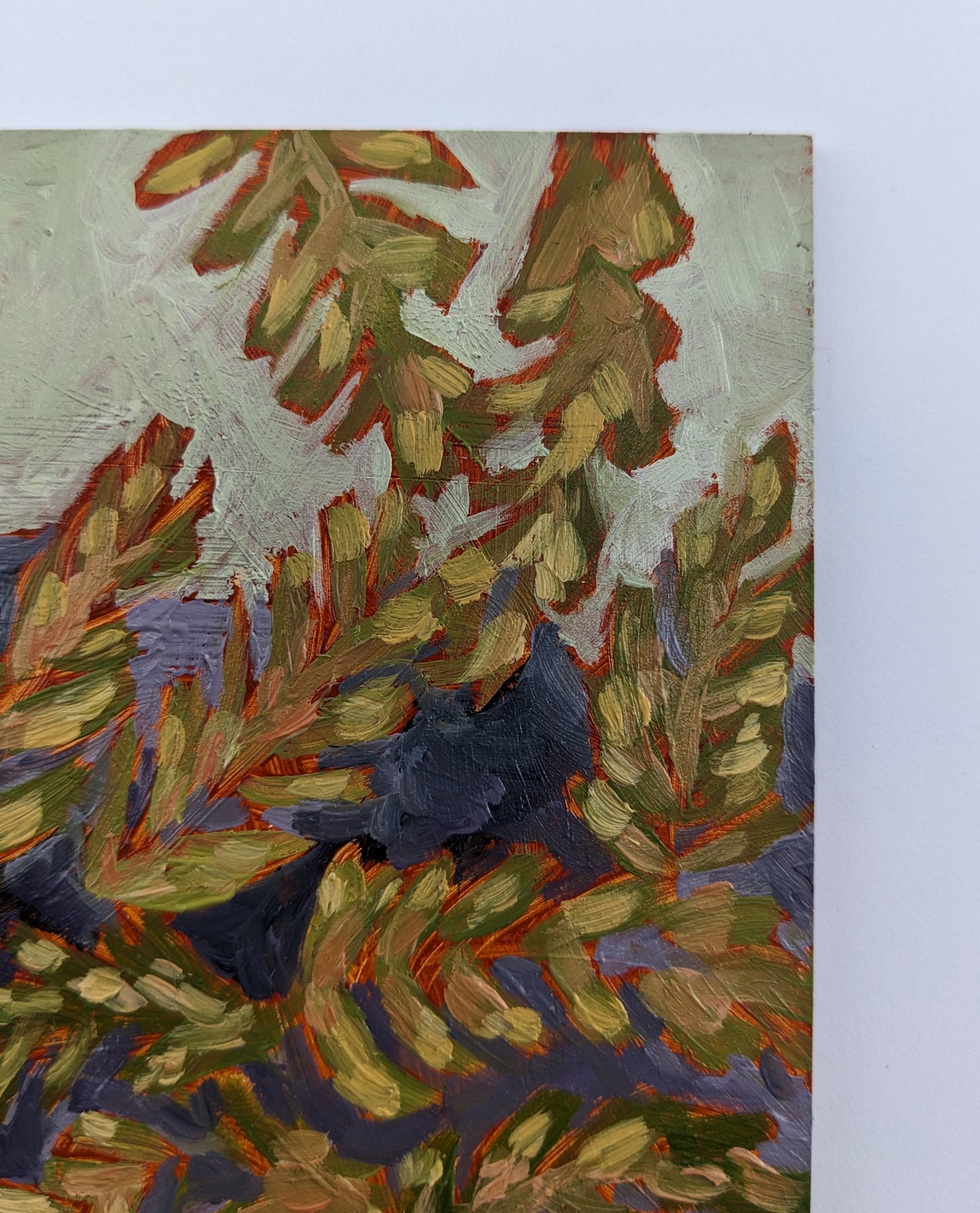 “Meadows of Ferns” - 5x5 Original Oil Painting