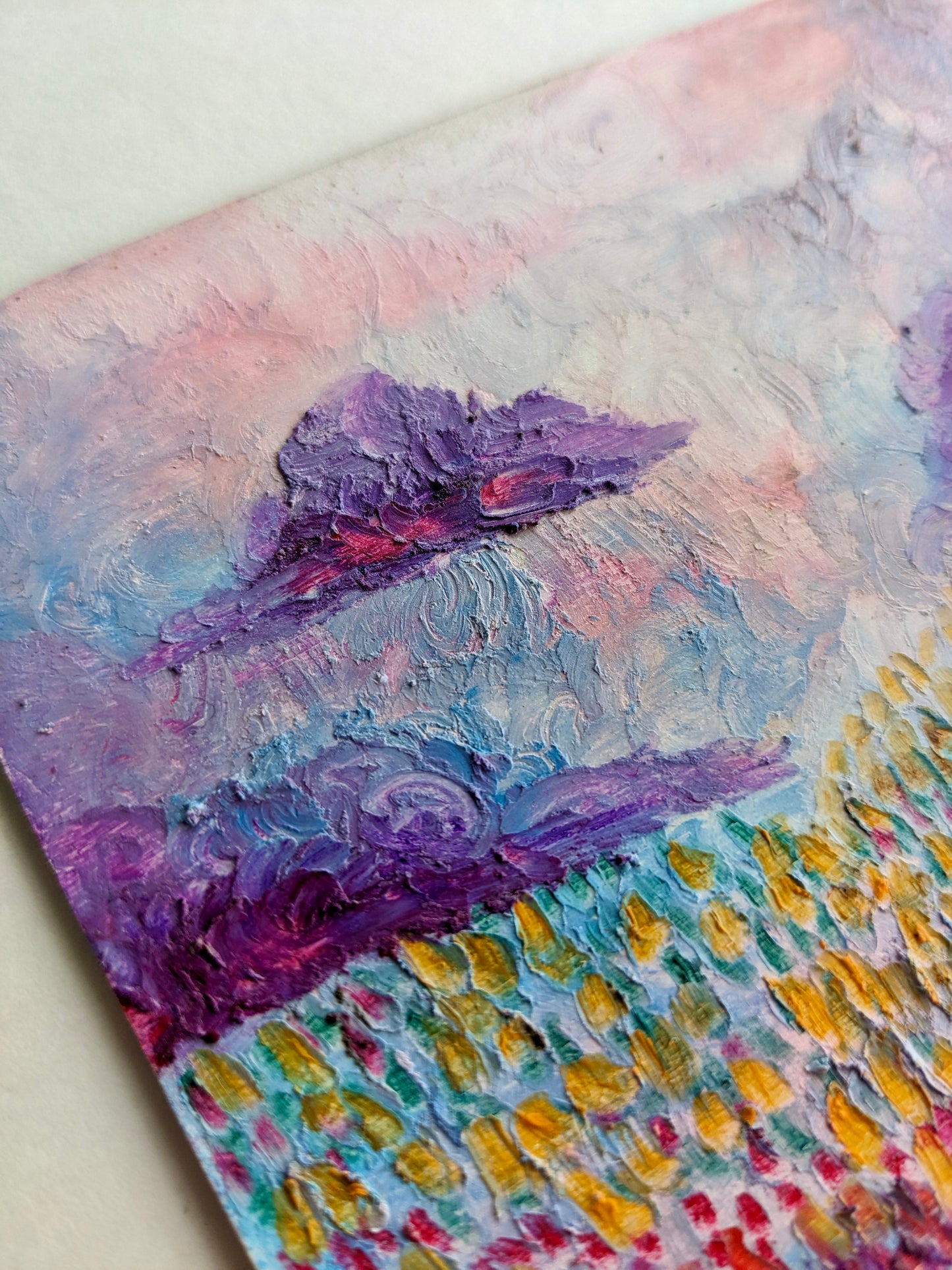 “Cotton Dreams” - 5x5 Original Oil Pastels