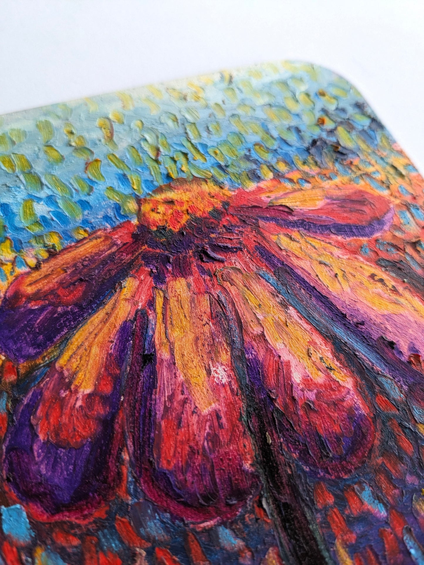“Darling Cone” - 5x5 Original Oil Pastels
