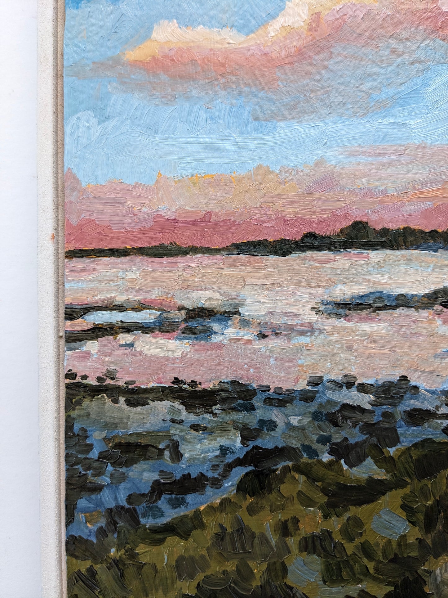 “Camping in Maine” - 11.5 x 11.5 Original Oil Painting