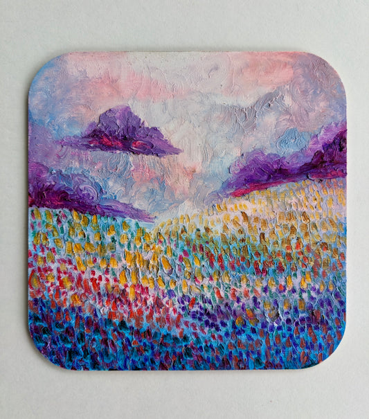 “Cotton Dreams” - 5x5 Original Oil Pastels