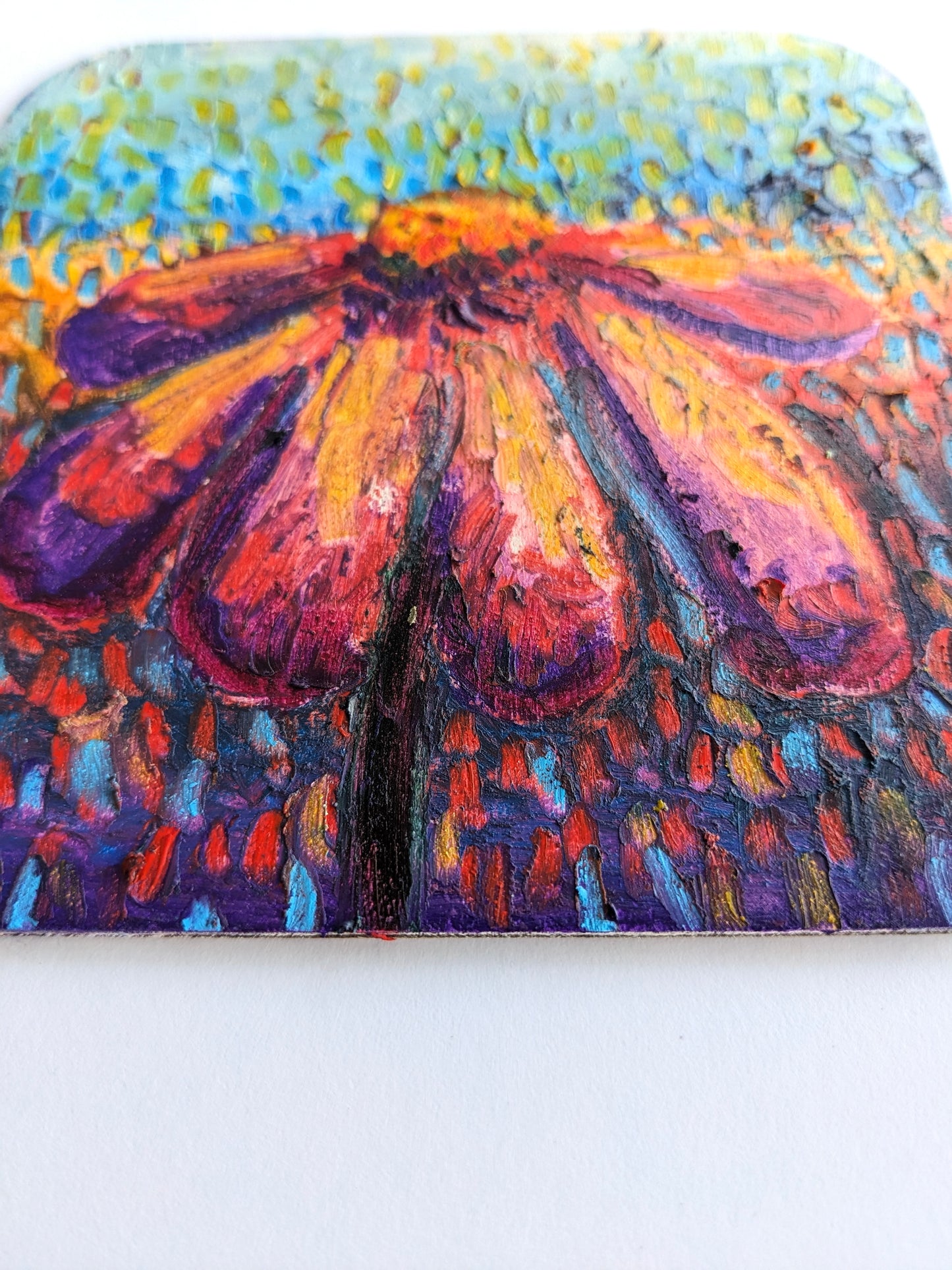 “Darling Cone” - 5x5 Original Oil Pastels