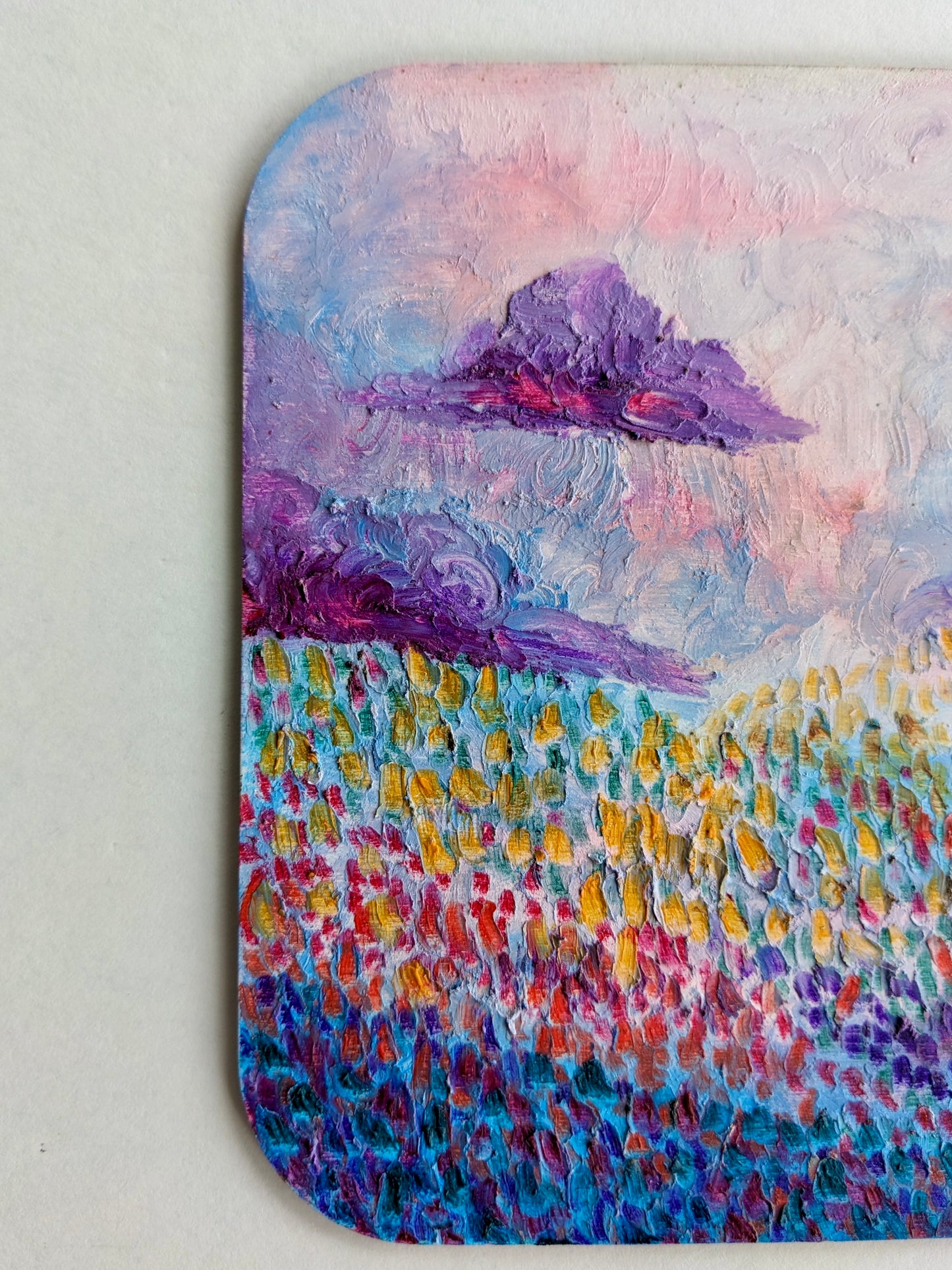 “Cotton Dreams” - 5x5 Original Oil Pastels