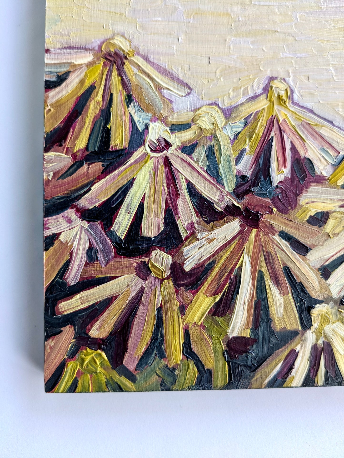 “Grey Day Daisies” - 8x8 Original Oil Paint