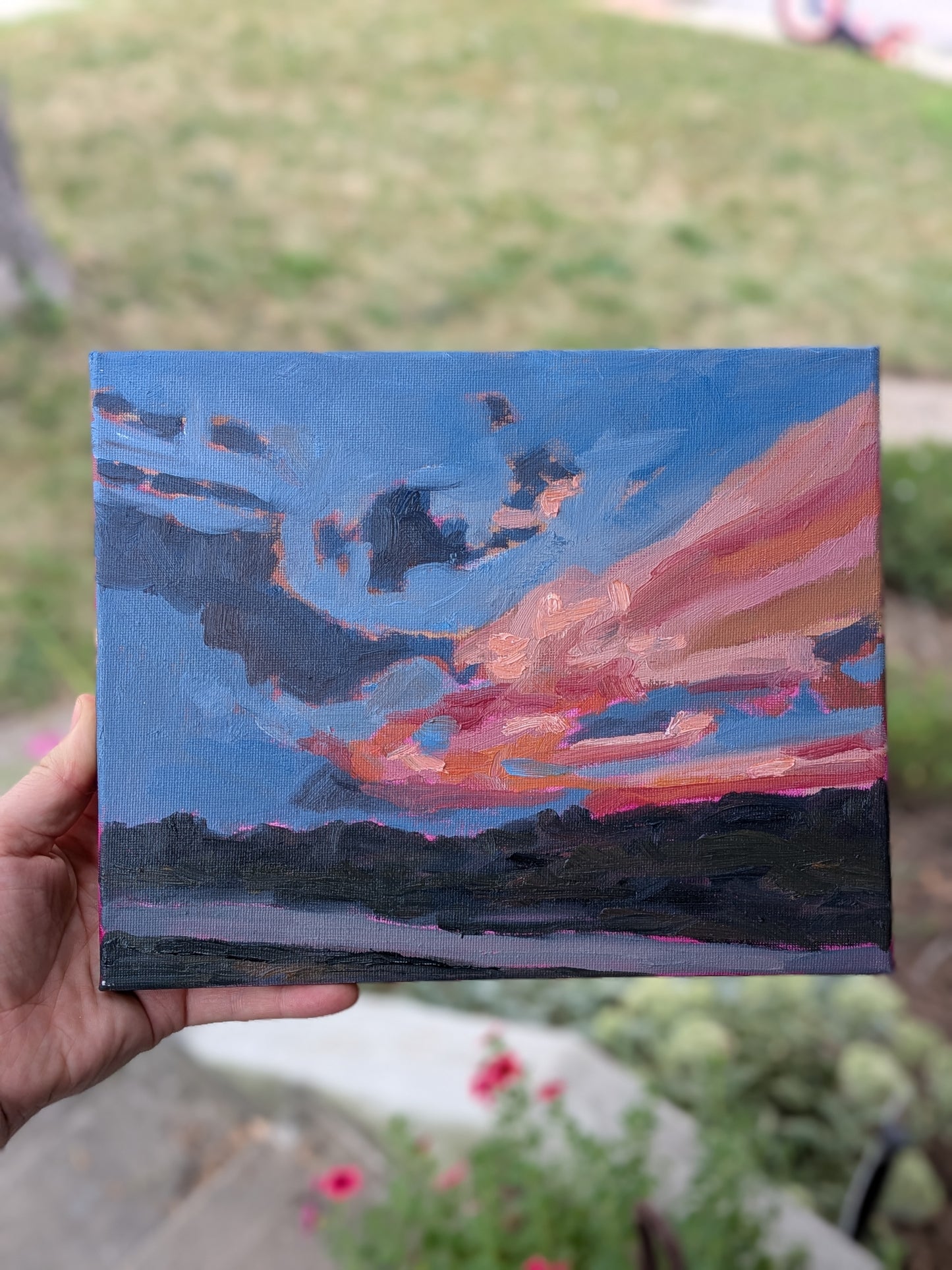 “The clouds are coming in” - oil on canvas