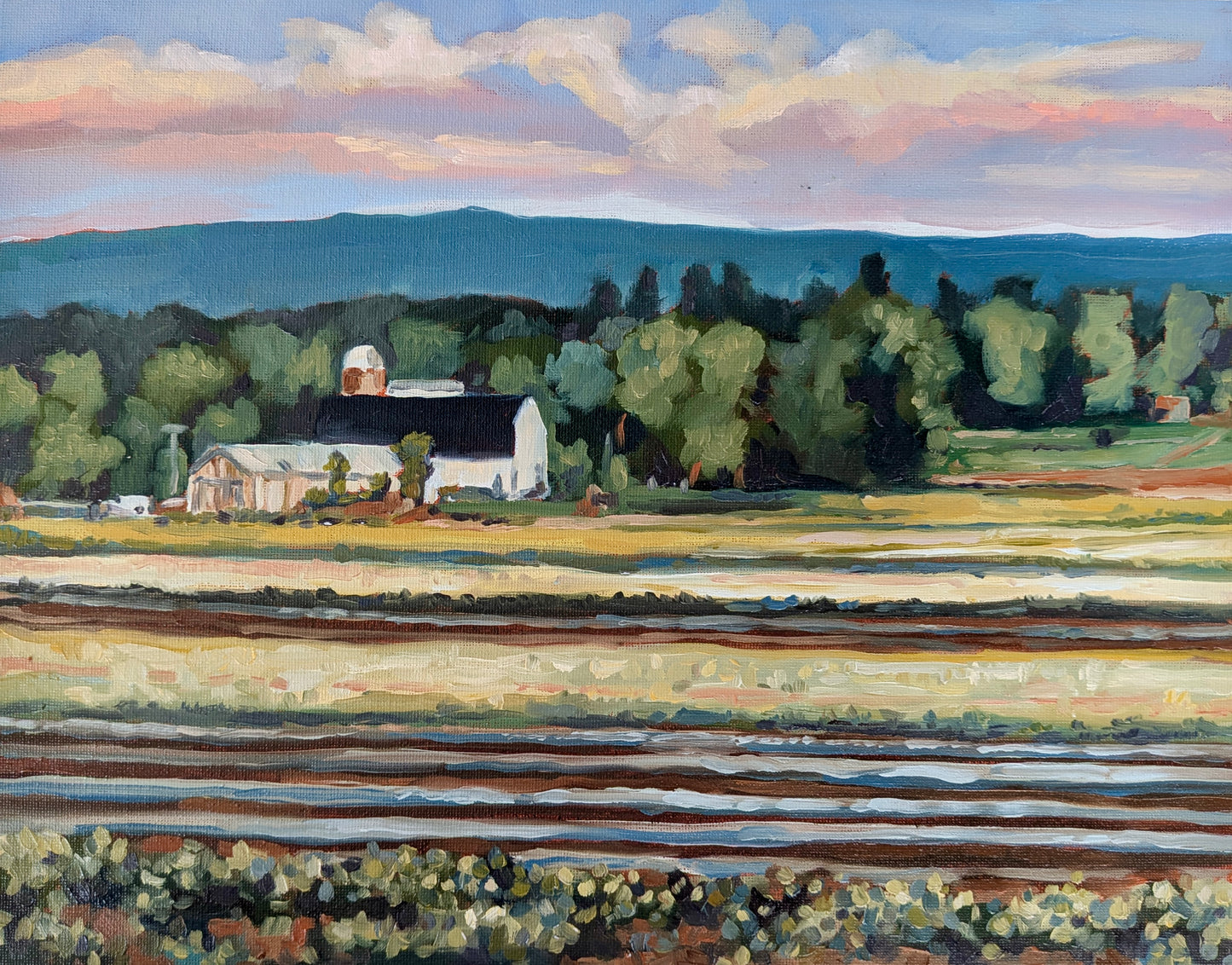 “Stolen fields don’t look as pretty" - oil on canvas board