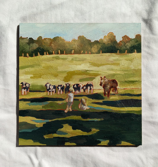 ORIGINS 11 : Typical Summer Evening - 6x6 Original Oil Painting