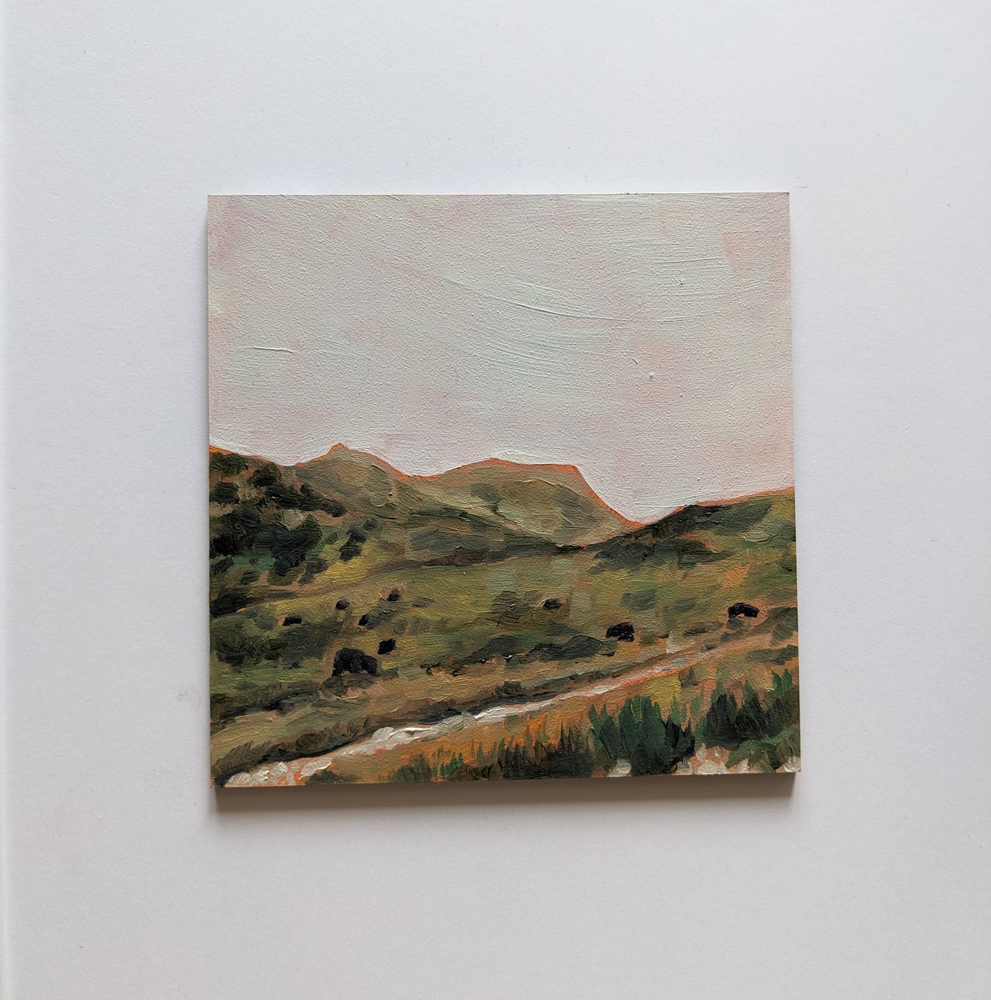 ORIGINS 3 : Distant Past - 5x5 Original Oil Painting