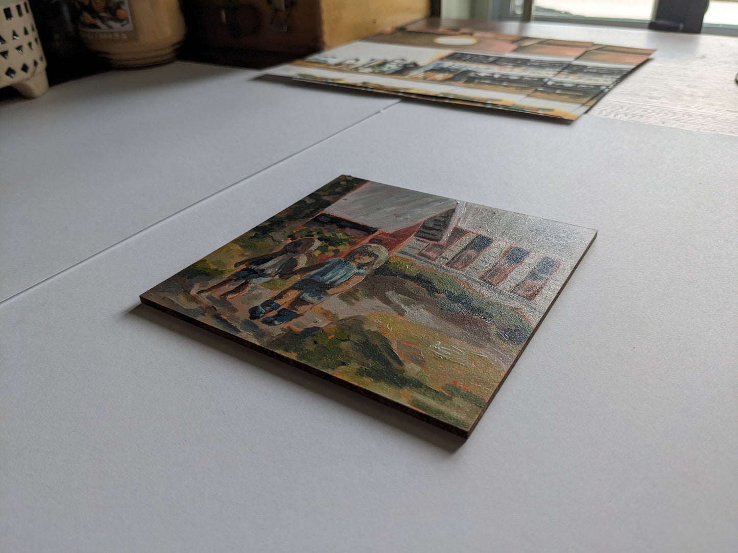 ORIGINS 4 : Distant Past - 5x5 Original Oil Painting
