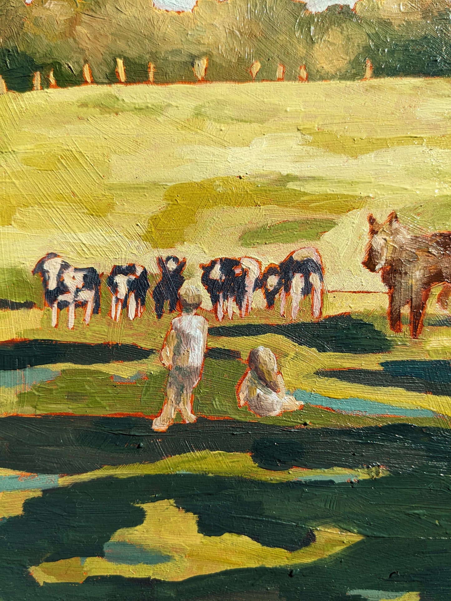 ORIGINS 11 : Typical Summer Evening - 6x6 Original Oil Painting