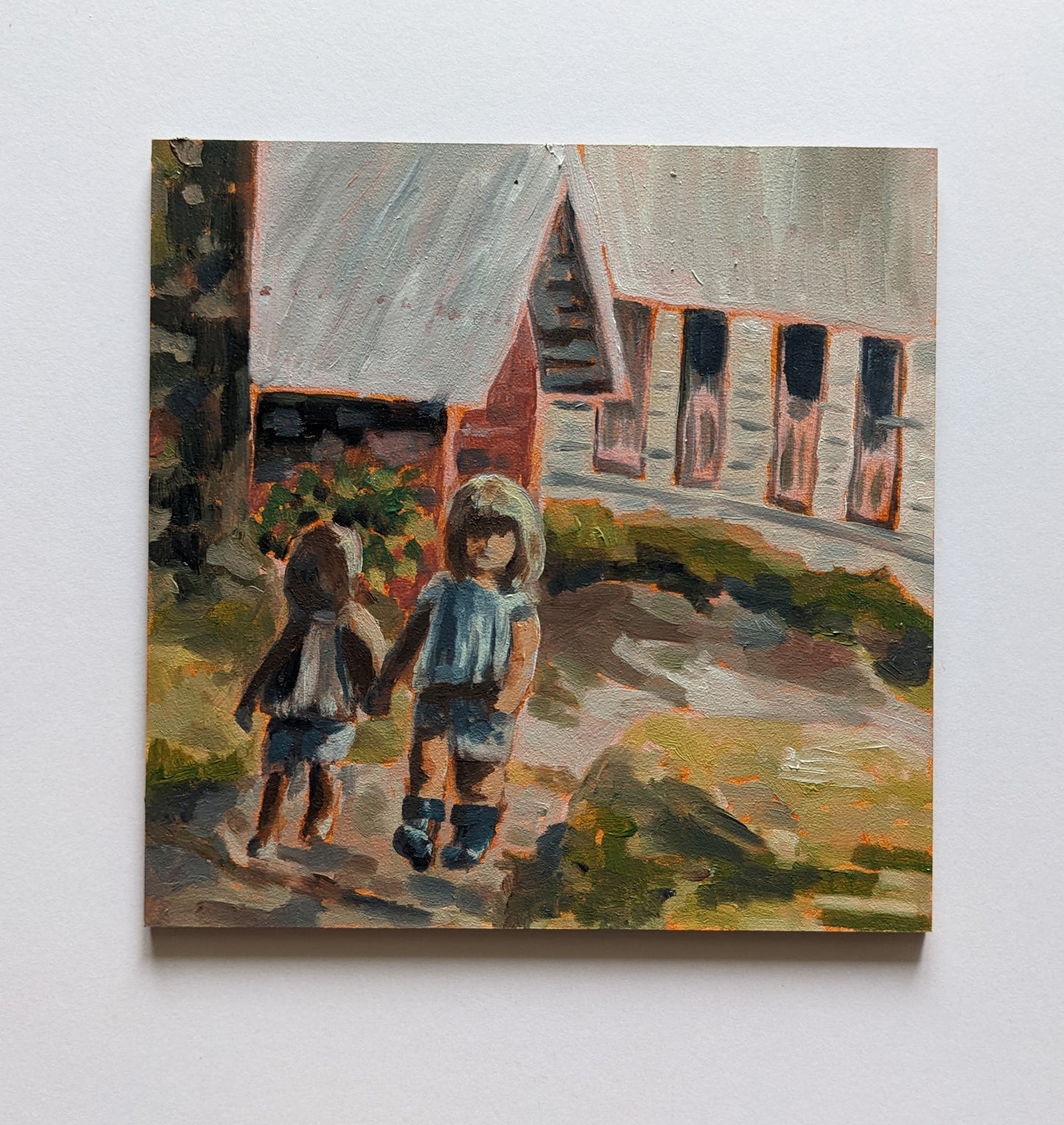 ORIGINS 4 : Distant Past - 5x5 Original Oil Painting