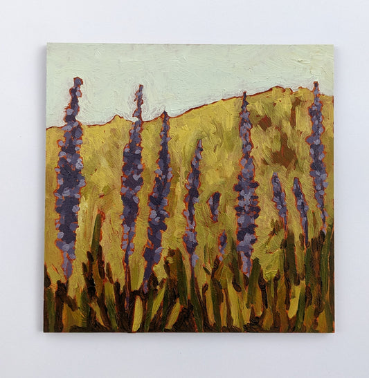 "Meadows of Purple" - 5x5 Original Oil Painting